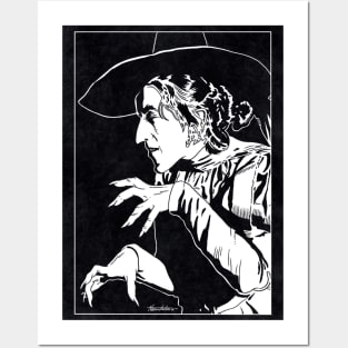 WICKED WITCH OF THE WEST - The Wizard of OZ (Black and White) Posters and Art